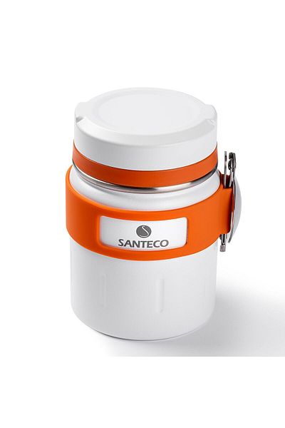 Tantitoni 024-01-WHITE 500ML Food Thermos - Double Layer with Stainless Steel Spoon