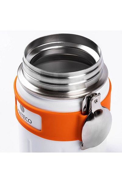 Tantitoni 024-01-WHITE 500ML Food Thermos - Double Layer with Stainless Steel Spoon