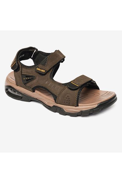 Greyder Khaki Men's Genuine Leather Sandals - 4Y1Cs14522