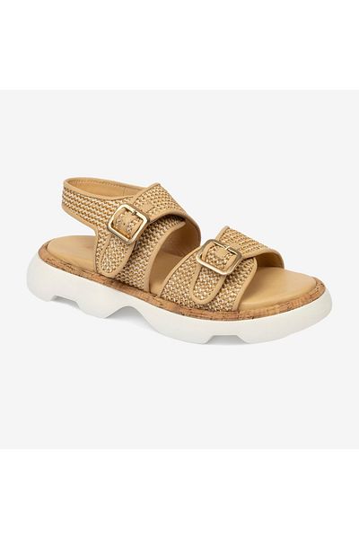 Greyder Sandale de damă din piele naturală bej 4Y2AS59058