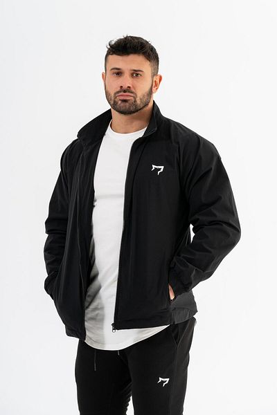 Gymwolves Lange Trainingsjacke mit Reißverschluss für Herren | Lässige Sportjacke |
