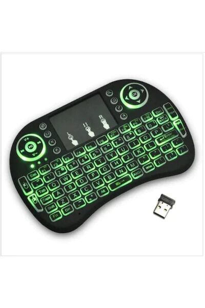 Kingboss Işıklı Mini Klavye Mouse Smart Tv Box Pc Şarjlı