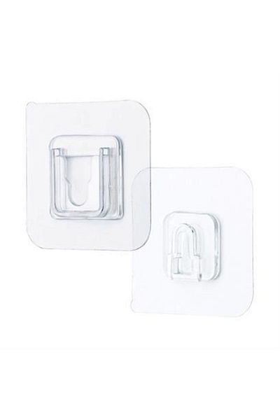 Roichil 10 Pairs of Transparent Clips - Item Fixing Strap, Double Sided and Snap-on