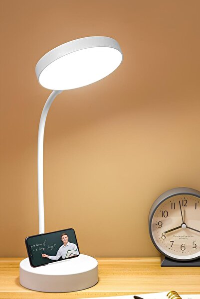 Ecuy Şarjlı Masa Lambası 3 Farklı Işık Renkli Ayarlanabilir Işıklı Ders,Kitap Okuma, Çalışma Masa Lambası