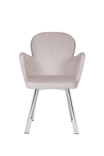 MARKAELZ KROM METAL AYAKLI SALON/MUTFAK SANDALYESİ KOLLUKELEBEK (BABYFACE)