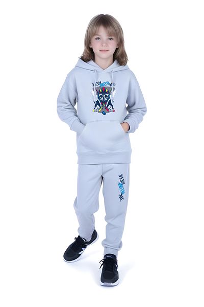 YA KO KİDS Σετ φόρμας για αγόρι - Yazi Printed Hooded