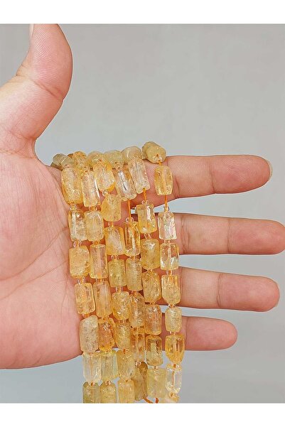 Yasamtohumu 7x12mm Citrin kamena narukvica dužine pola niza - 18cm dužine (49...