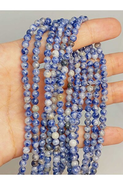 Yasamtohumu Narukvica od sodalitnog kamena, dužina polovine niza - 4 mm (18 c...