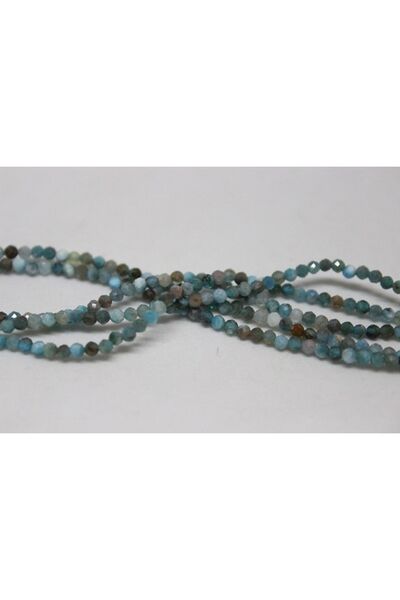 Yasamtohumu 2mm (17cm duga) polu-nizna narukvica za dečaka od apatitnog kamena