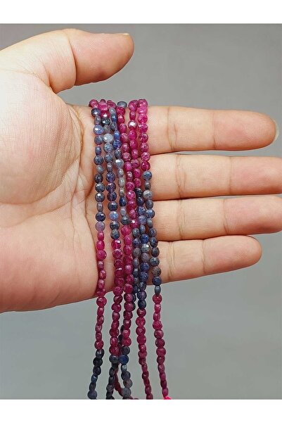 Yasamtohumu Narukvica od rubina i safira, dužina žice - 2.5*4mm (51206) Pola ...