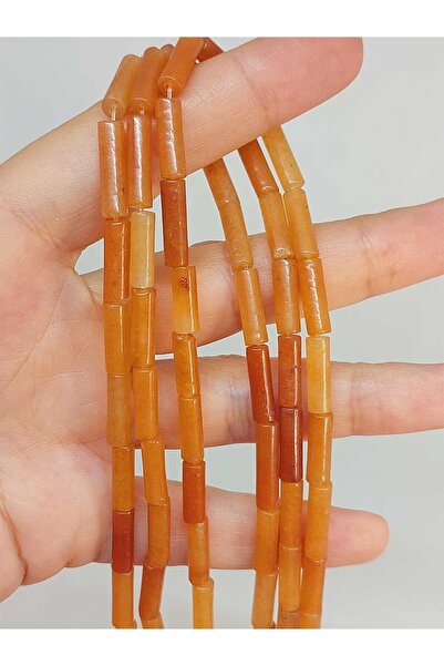 Yasamtohumu 4x12.5mm cilindar kroj narukvica dužine od ahat kamena - pola niz...