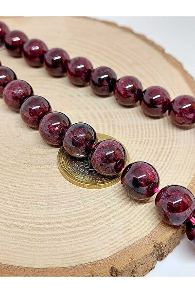 Yasamtohumu لال ستون - طول السوار، نصف سلسلة 12 ملم، طول 18 سم جرانات