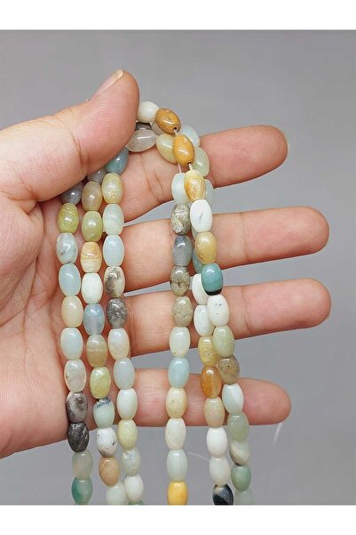 Yasamtohumu Narukvica od amazonita Sa kamenčićima - ječam kroj , pola niti 6*...