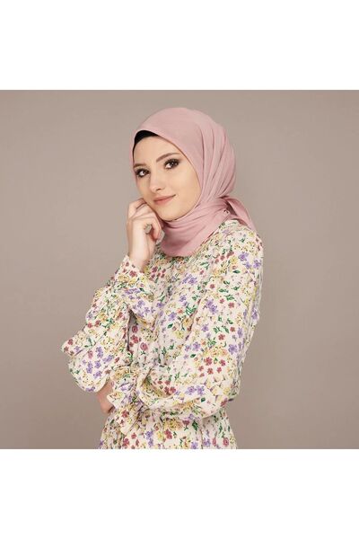 Sinem قماش قطني إندي بحواف مخيطة بلون واحد