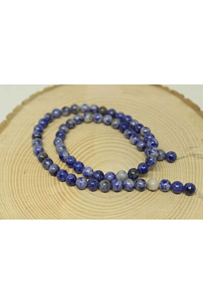 Yasamtohumu Bileklik Boy Sodalit Taşı Yarım Dizi 6mm (18CM UZUNLUĞUNDADIR)