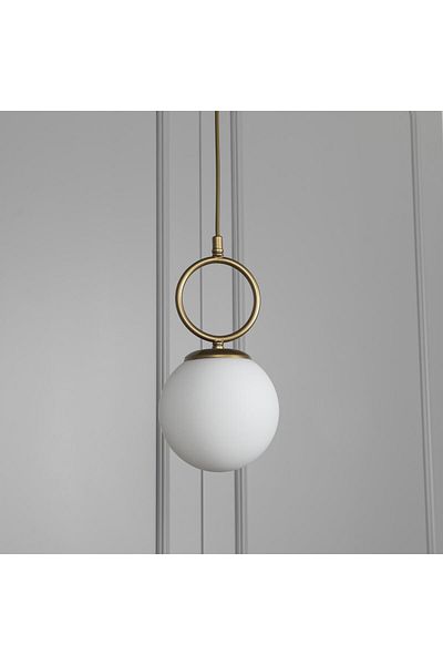 Heka White Glass Single Rubi̇s Antique Chandelier