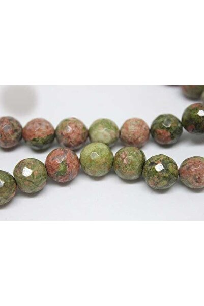 Yasamtohumu Unakit kamen - polu-fasetirani niz kroj, dužina narukvice, 10 mm ...