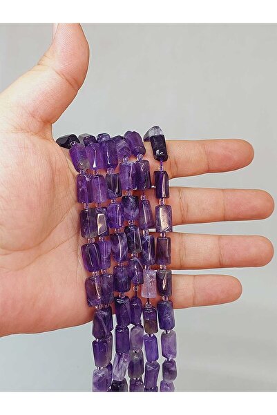 Yasamtohumu Narukvica od ametista 7x12mm - Pola niza (49942) (18CM DUGA)