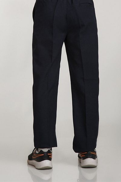 BayBayan Navy Blue Lycra Ribbed Children's Trousers - Waist Patch, Useful Junior High School