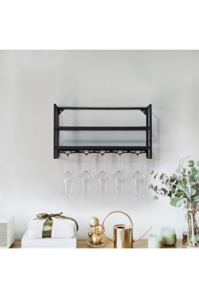 DEKOMODERN Tide Şarap Rafı, Şarap Standı, Şarap Şişesi Tutucu, Dekoratif Şara...