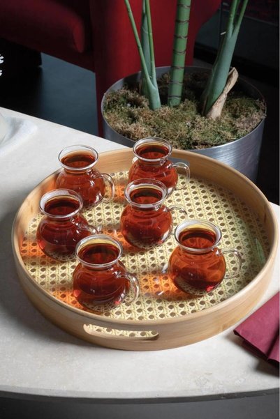 HOMENIVA Ala Set of 6 Borosilicate Tea Glasses