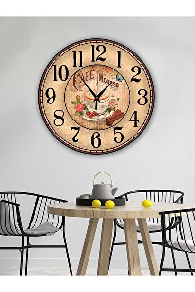 Bilge Lazer BİLGE LAZER Retro Tasarımlı Duvar Saati 35x35 Cm