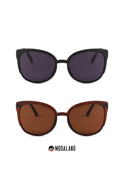 ModaLand Unisex Women's Sunglasses 2-Piece Deal Set