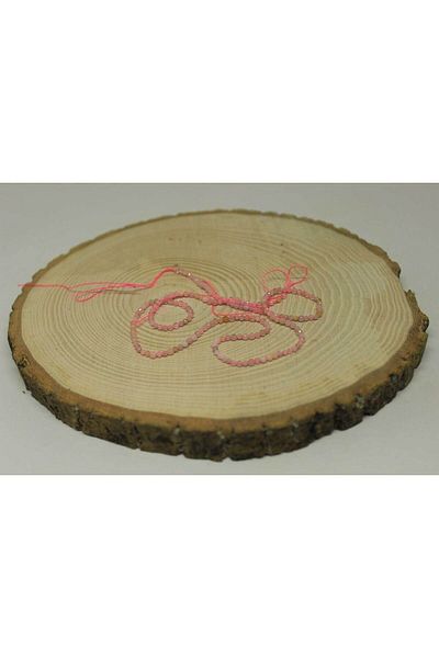 Yasamtohumu Brățară din piatră de opal roz - jumătate de șuviță, 2 mm (17 cm lungime)
