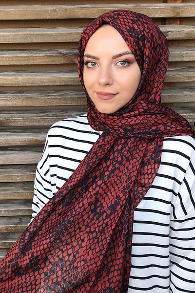Stella Snake Pattern Cotton Shawl Tile