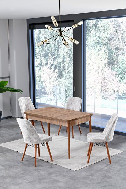 Hardalım Consept Manolya Atlantik Çam 80x130 Açılabilir Yemek Masası, Yemek M...