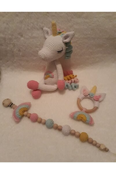 msl masal hobi evi Amigurumi Unicorn Yenidogan Set