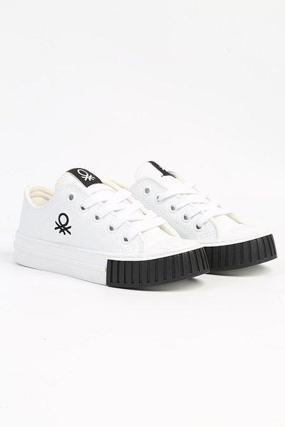 Benetton ® |   BN-30557 - 3114 Alb Negru - Pantofi sport pentru copii