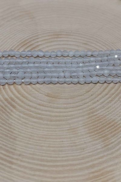 Yasamtohumu Κρυστάλλινο βραχιόλι Quartz Boy Stone - Half Strand 3mm (17cm μήκος)