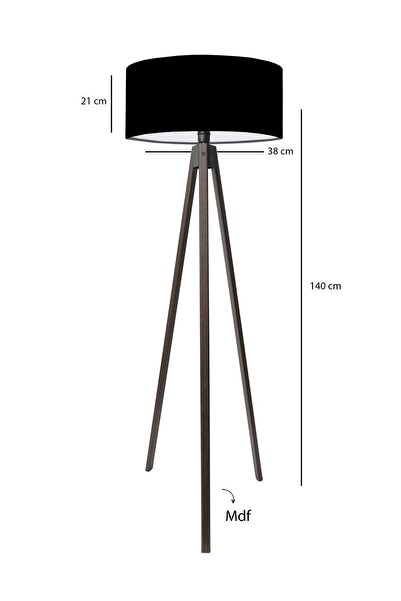 HOMİNG Homing Koyu Venge Ayaklı Tripod Lambader