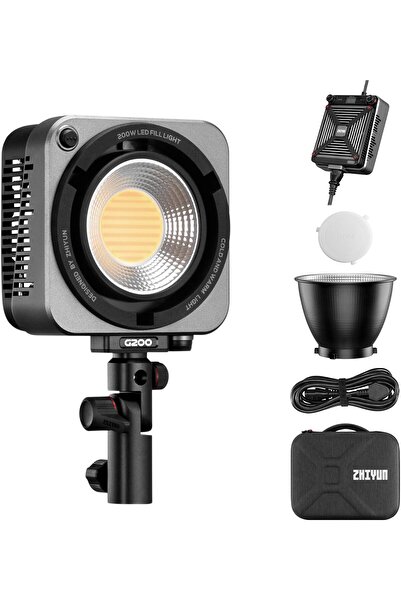ZHIYUN مصباح فيديو MOLUS G200 COB LED بقدرة 200 وات CCT 2700K-6500K من Bowens...