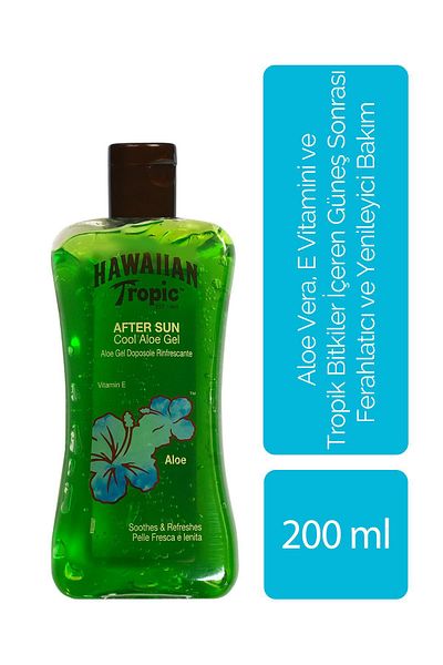 Hawaiian Tropic جل منعش ومجدد بعد التعرض للشمس بالصبار وفيتامين E والنباتات الاستوائية