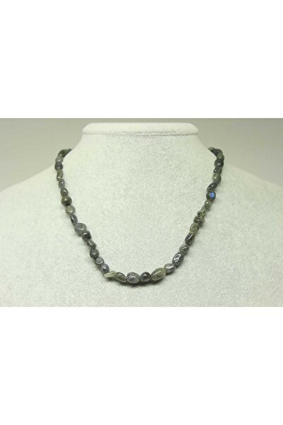 Yasamtohumu Labradorit Taşı Doğal Parçalar Kolye (klipsli) (25557)