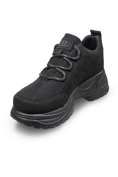 M.P. Pantofi sport negri cu talpă înaltă pentru femei Mp 231-305zn 100