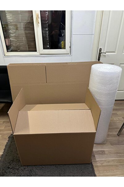 aybaş kağıtçılık 60x40x40cm 5Adet Dopel Taşıma Kolisi Çift Oluklu Boş Koli, T...