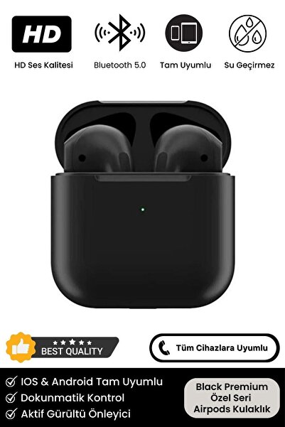Noriyen Black Premium Serisi Hd Ses Ios Android Uyumlu Kulak Içi Kablosuz Blu...