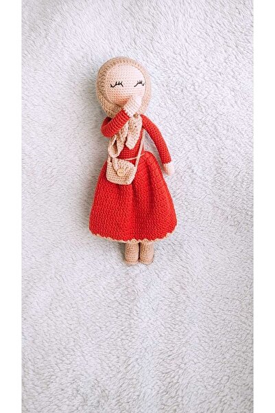 MimozaToys Kırmızı Tesettür Bebek