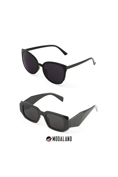 ModaLand Unisex 2-Piece Deal Set - Women's and Men's Sunglasses