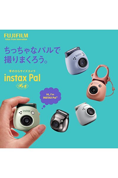 Fujifilm INSTAX Pal Palm Size Camera, Powder Pink, Wide Angle Lens, Multi Format INS PAL Pink