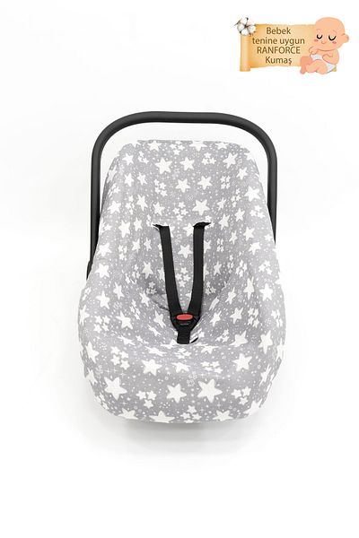 mordesign Gray Big Stars Series Baby Stroller Sheet - Elastic Waist, Car Seat Cover