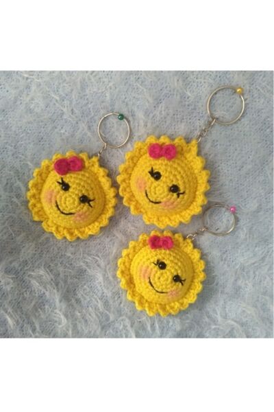 amigurumitoys Amigurumi Gunes Anahtarlik