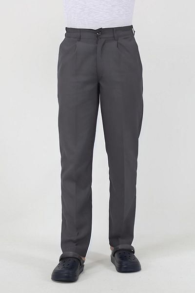 BayBayan Γκρι ανδρικό υφαντό ύφασμα Lycra Casual School Παντελόνι