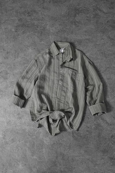 Slatra Green Oversize Linen Men's Shirt - Verona