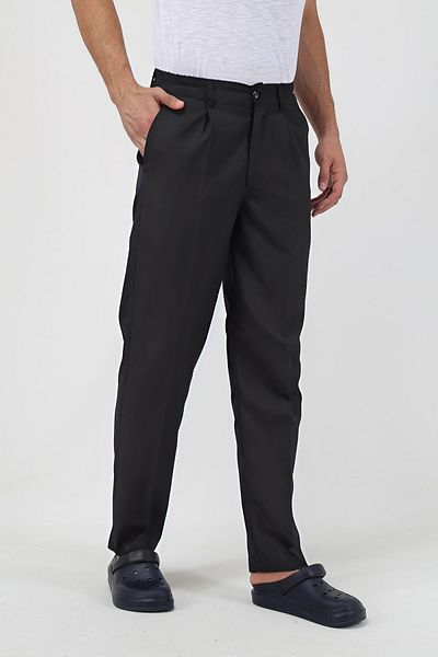 BayBayan Ανδρικό Smoked Lycra Casual Ποιότητας Υφαντό Σχολικό Παντελόνι
