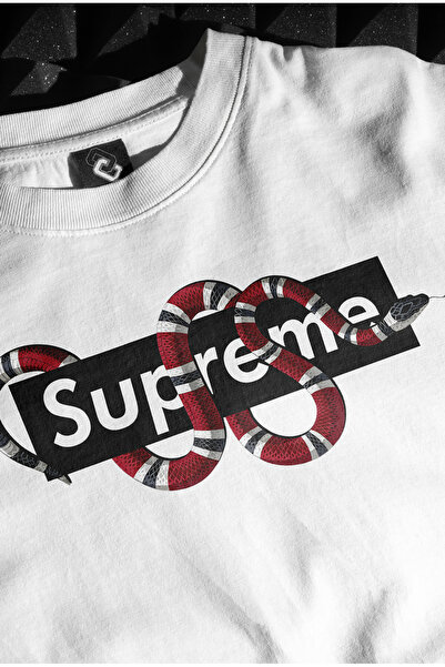 SELF CONTROL Unisex letnja šarena Oversize kroj majica sa zmijom Štampano - p...