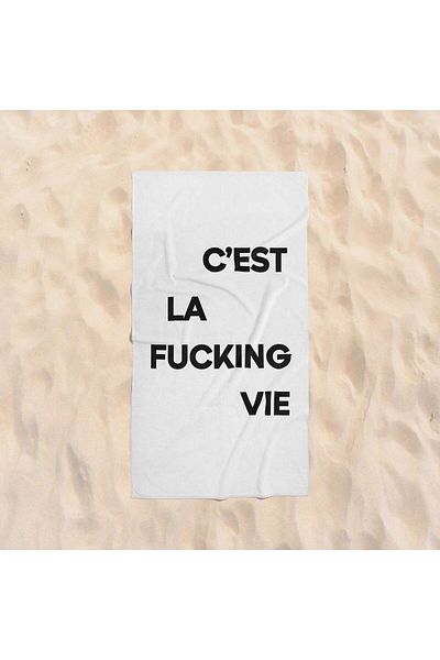 The Lucid Lab Πετσέτα παραλίας C'est Fucking La Vie - Microfiber